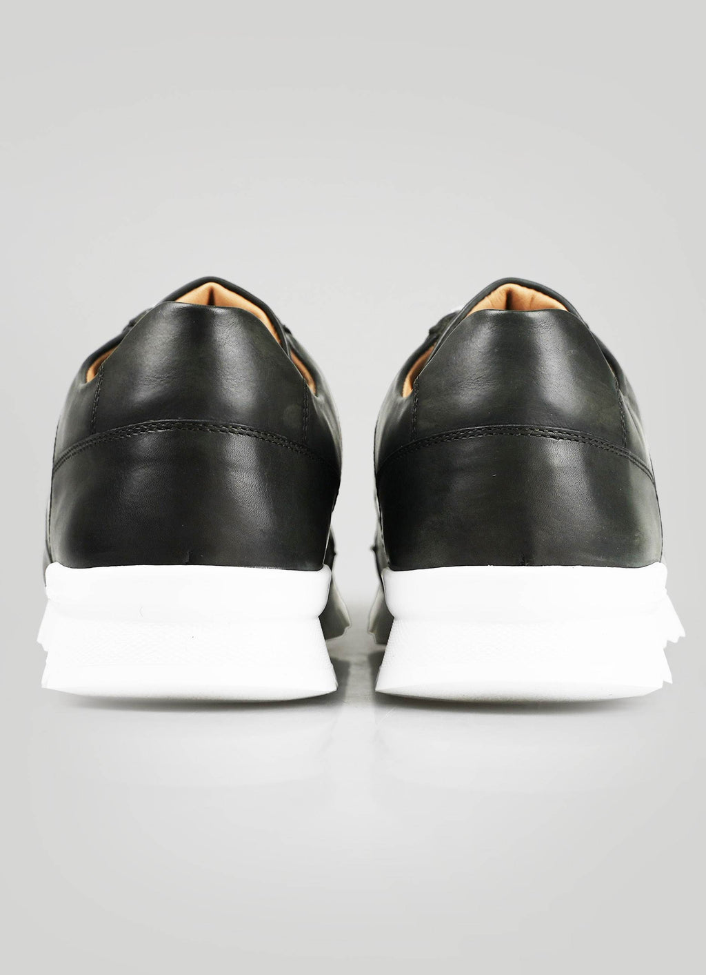 Kiton Dark Green Leather Fur Sheepskin Sneakers