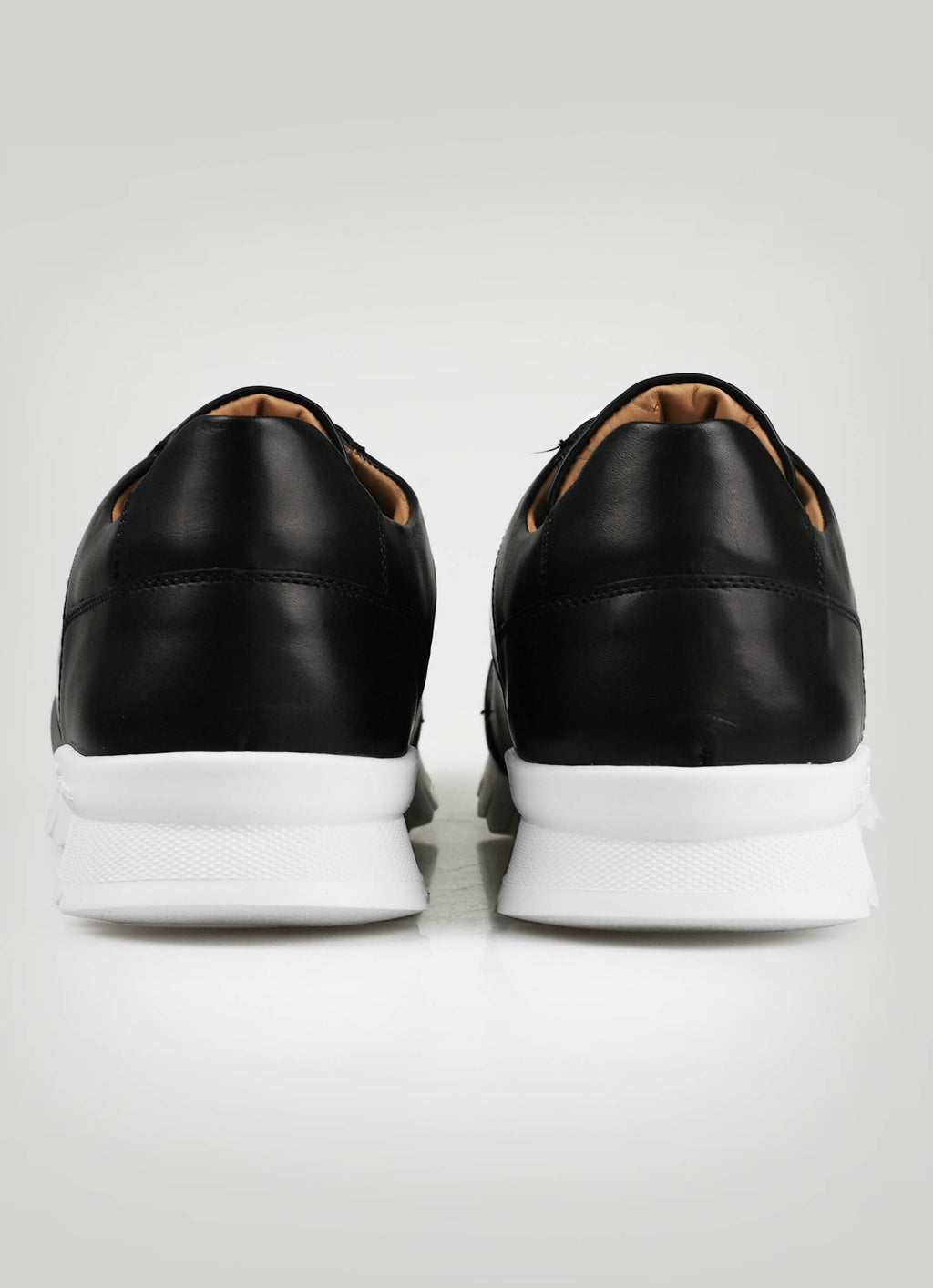Kiton Black Leather Fur Sheepskin Sneakers