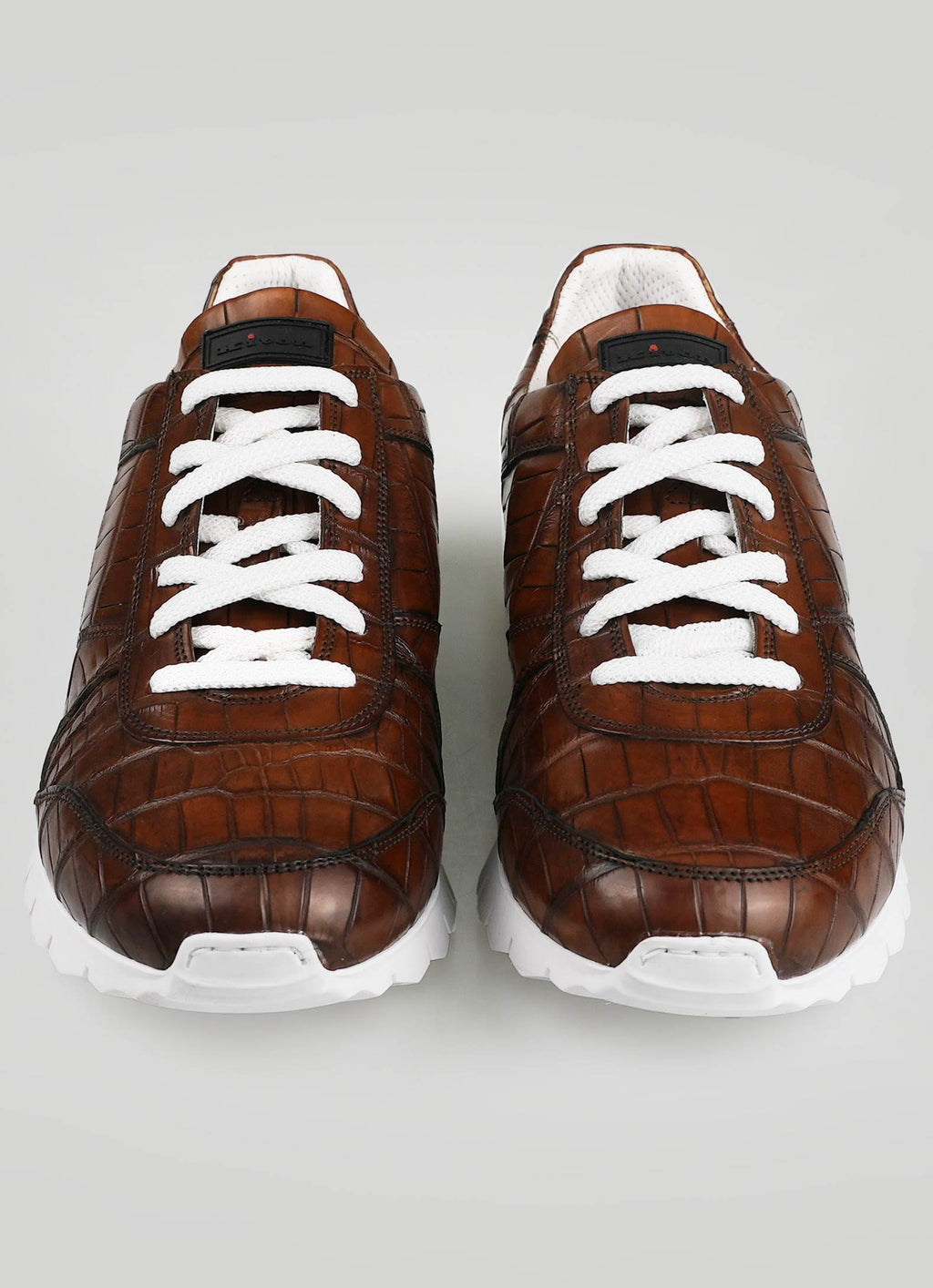 Kiton Brown Crocodile Sneakers VLAWN-22