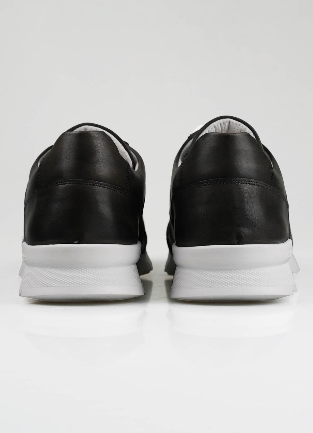 Kiton Dark Gray Leather Sneakers