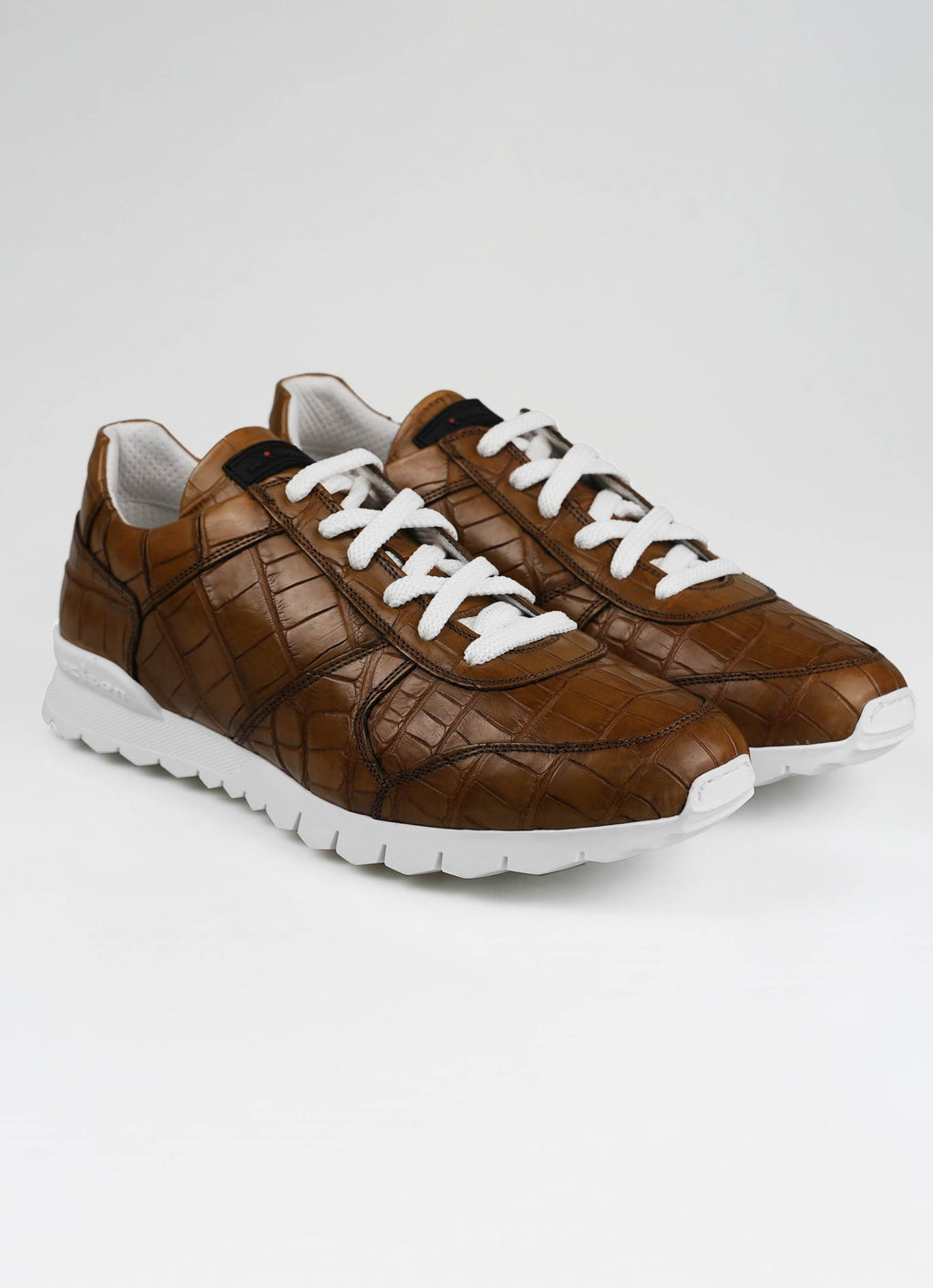Kiton Brown Crocodile Sneakers VLAWN-7