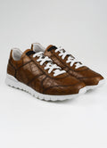 Kiton Brown Crocodile Sneakers VLAWN-7