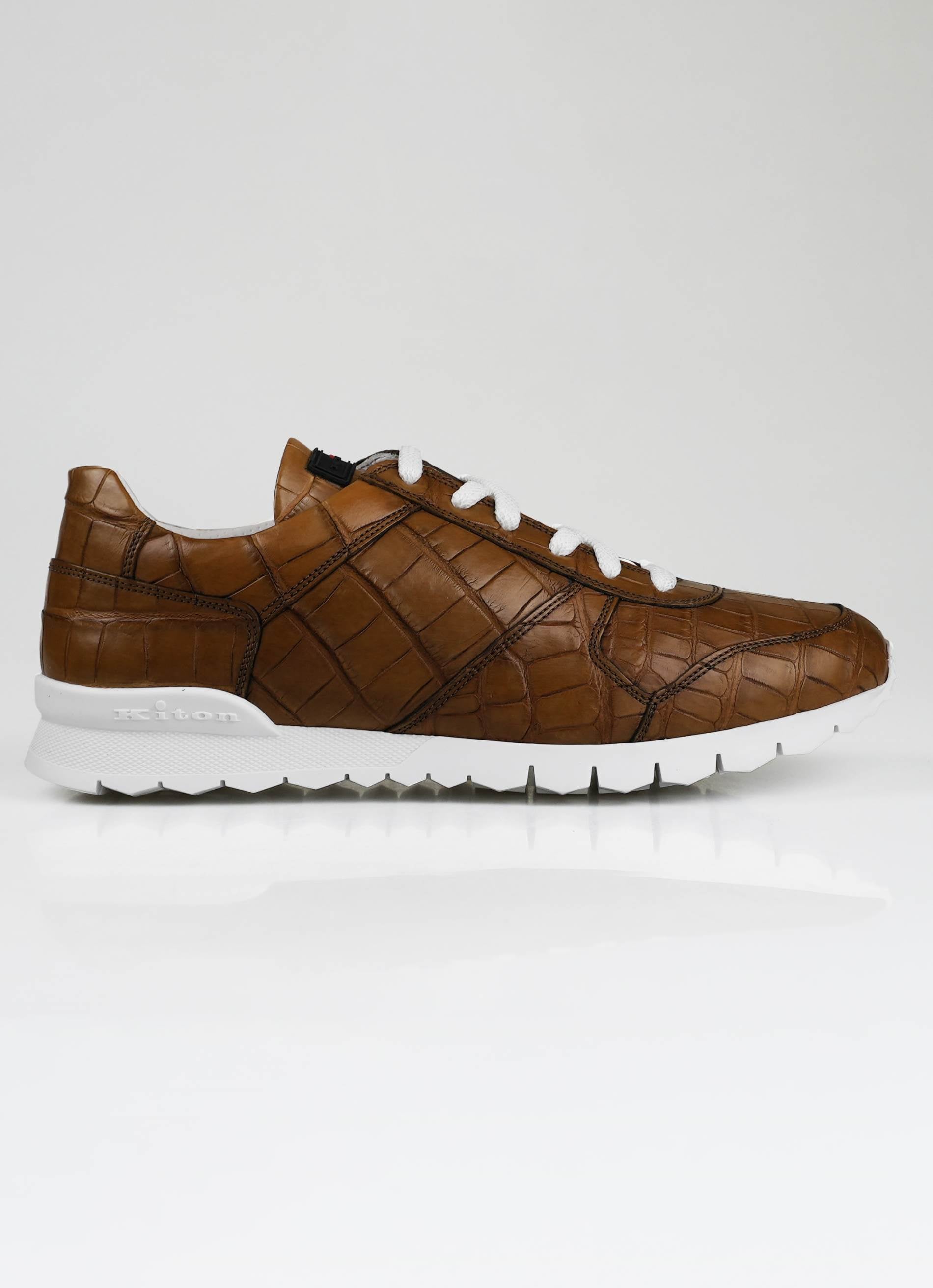 Kiton Brown Crocodile Sneakers VLAWN-7