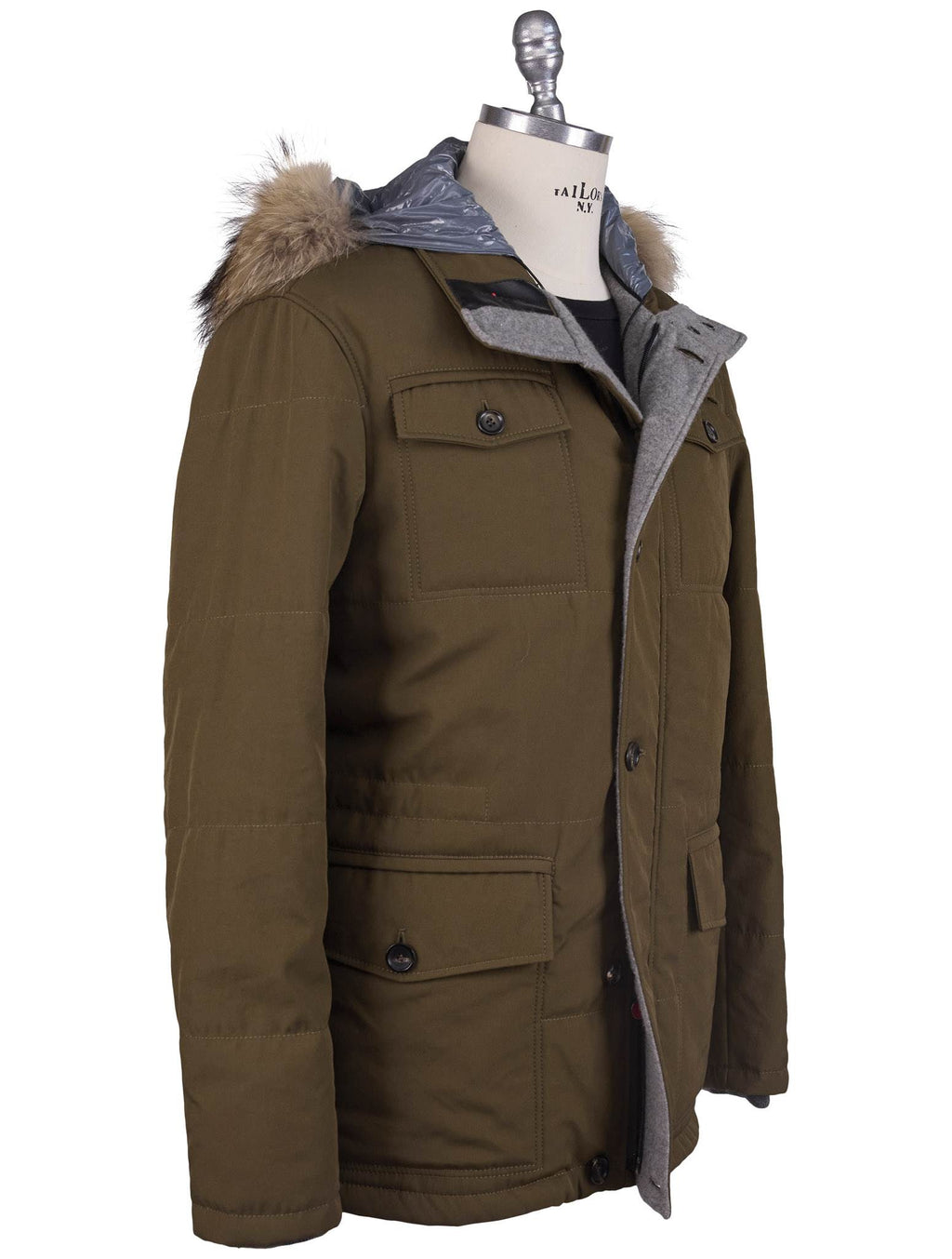 Kiton Pl Cotton With Murmasky Fur Coat - view 2