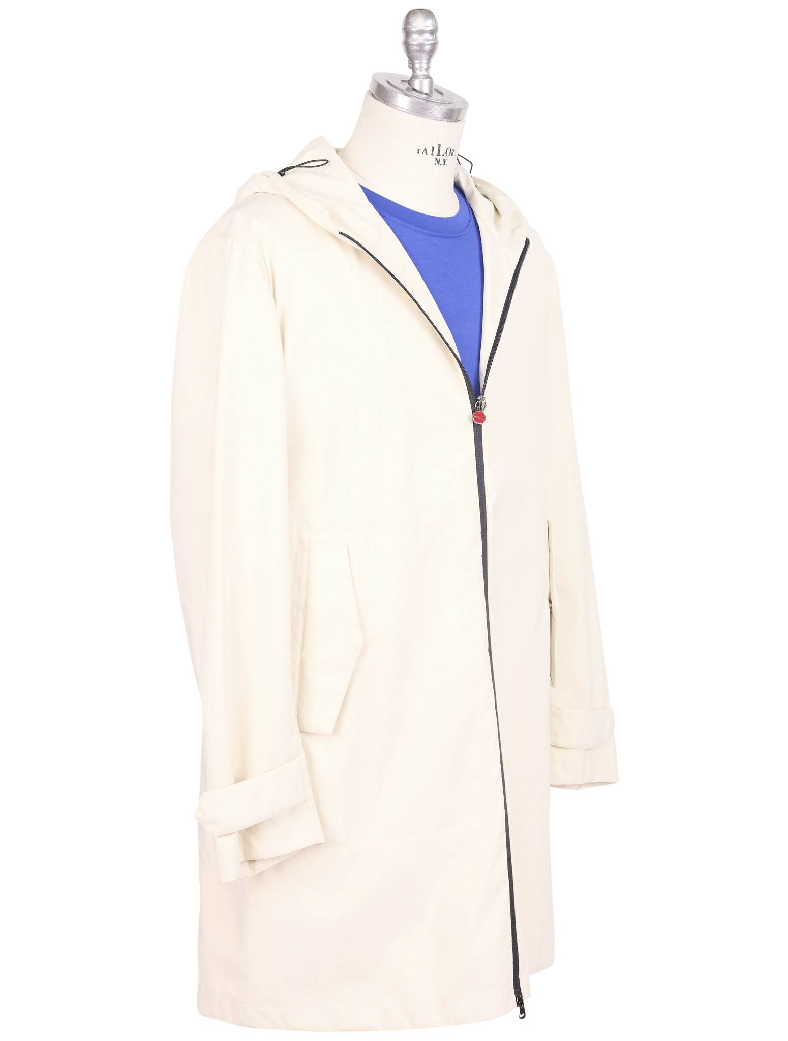 Kiton White Pa Pl Coat White - view 2