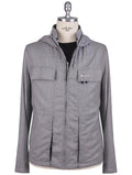 Kiton Gray Virgin Wool Pa Coat