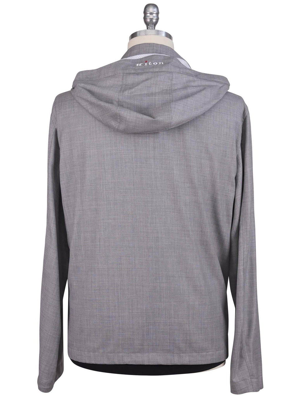 Kiton Gray Virgin Wool Pa Coat - view 4