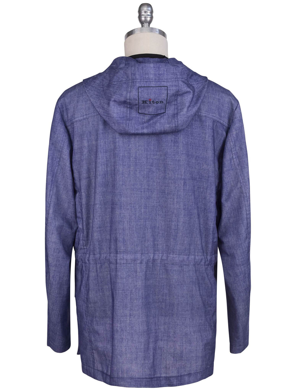 Kiton Blue Wool Pu Coat - view 3