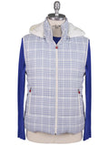 Kiton Light Blue White Linen Cashmere Virgin Wool Vest