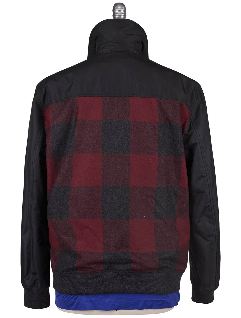 Kiton Burgundy Black Virgin Wool Cashmere Coat - view 4