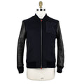 Kiton Blue Brown Virgin Wool Pa Coat