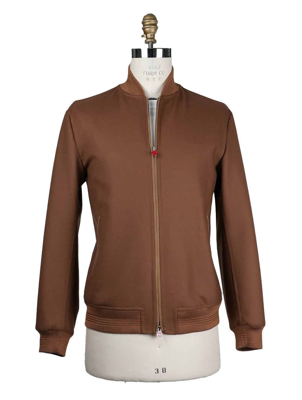Kiton Light Brown Wool Ea Coat