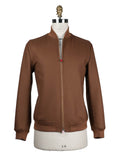 Kiton Light Brown Wool Ea Coat