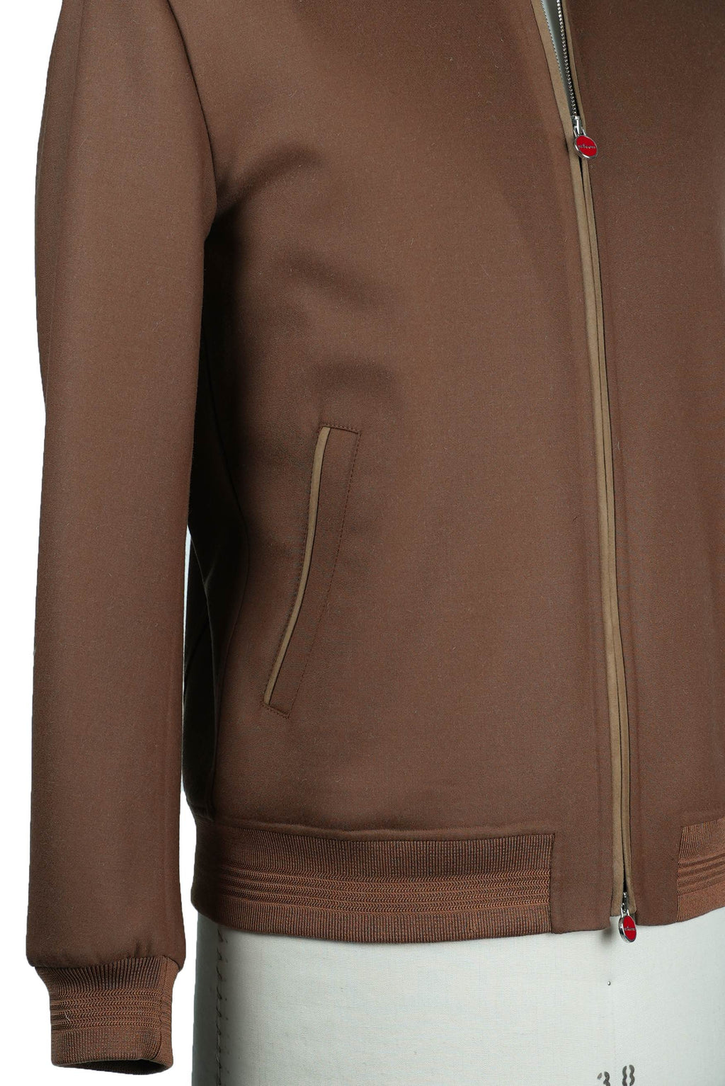 Kiton Light Brown Wool Ea Coat - view 3