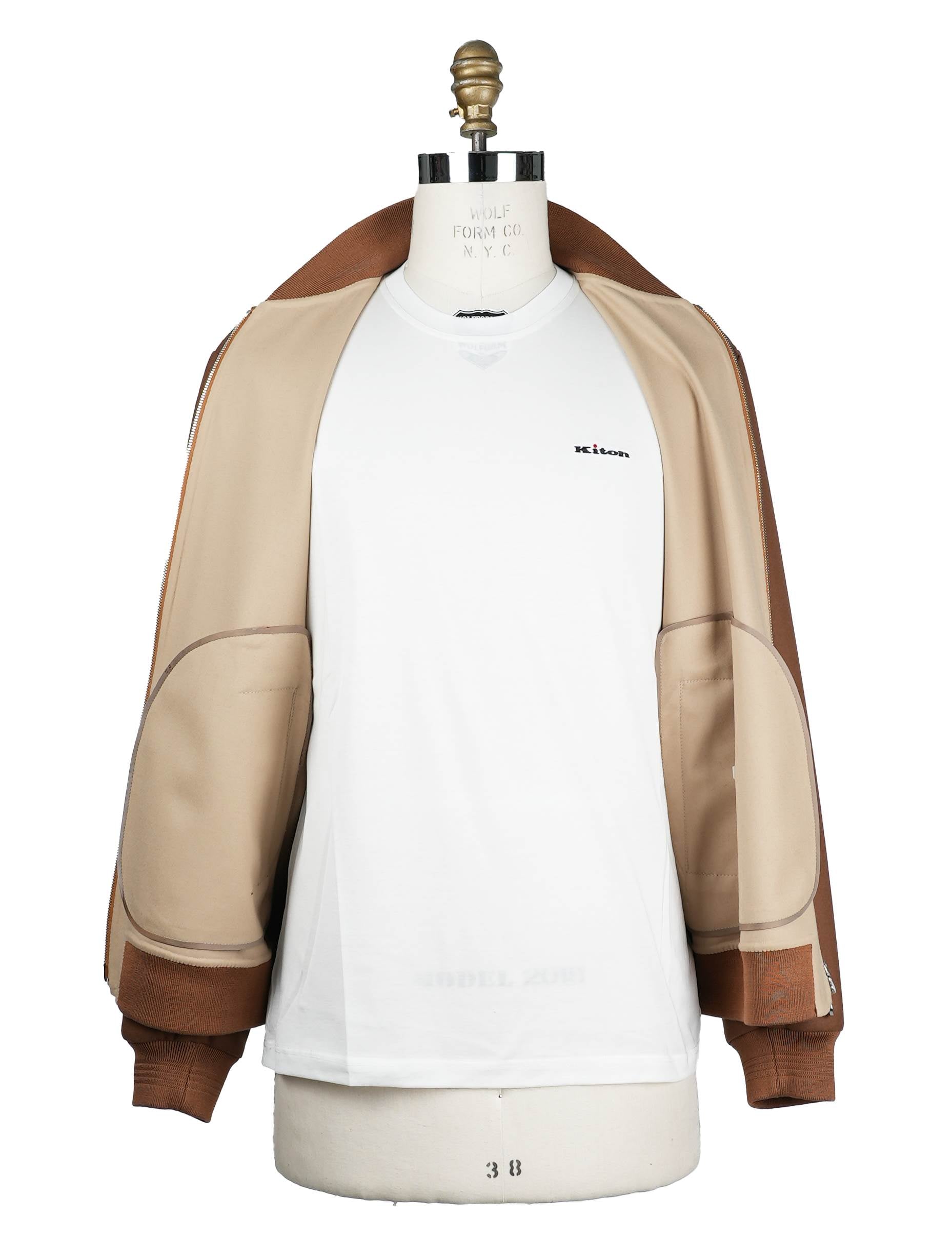 Kiton Light Brown Wool Ea Coat - view 5