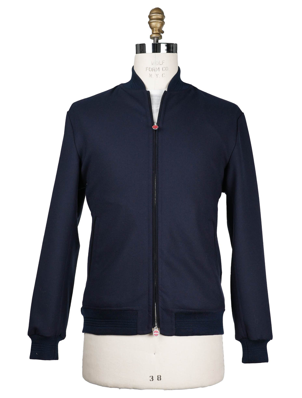 Kiton Blue Wool Ea Coat