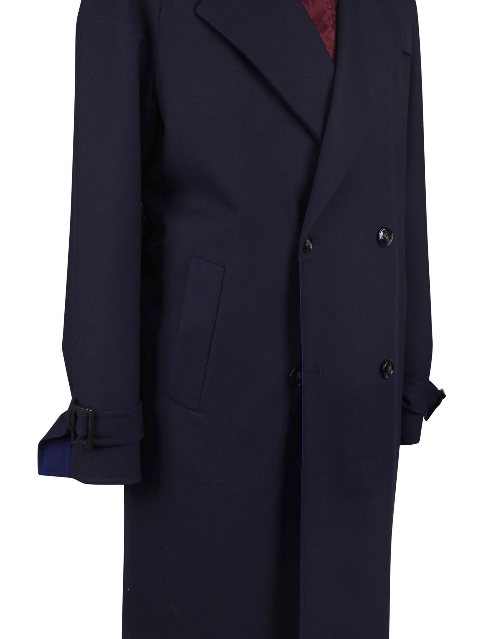 Kiton Blue Wool Ea Overcoat - view 3