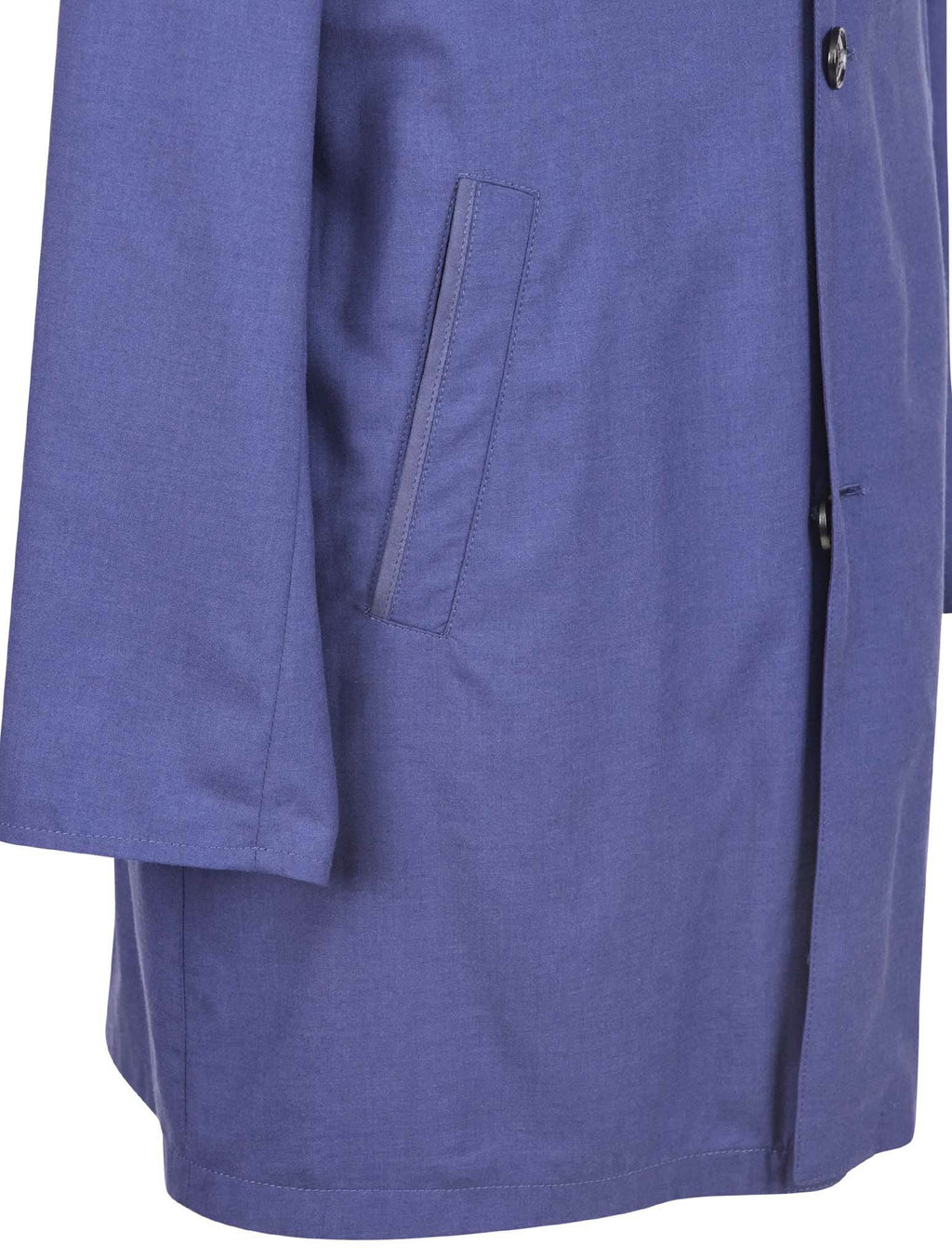 Kiton Blue Cashmere Silk Pl Reverse Overcoat - view 3