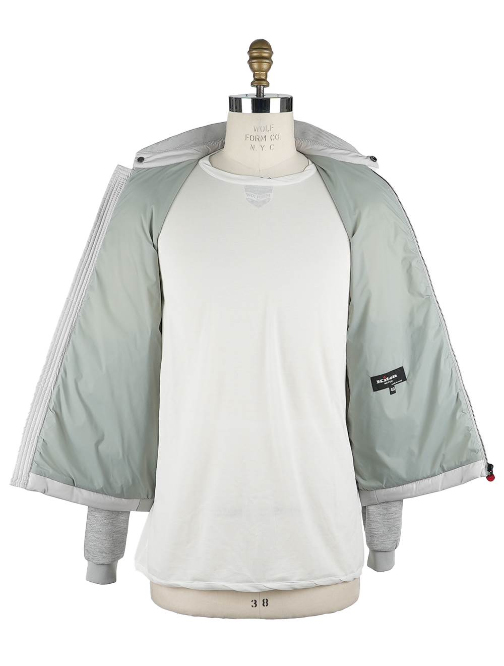 Kiton Gray Cotton Pl Coat - view 4