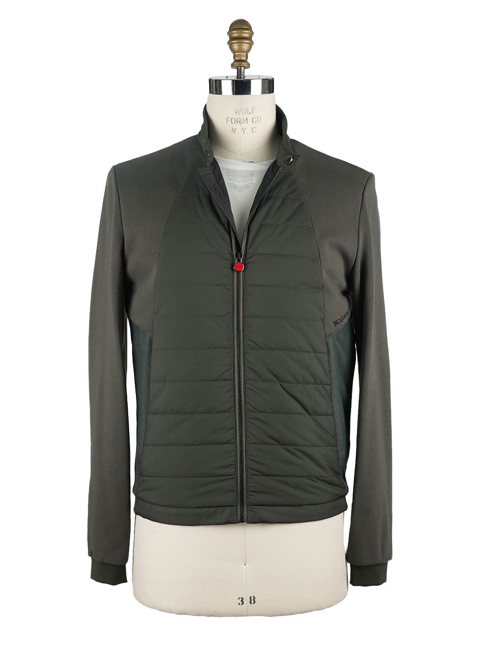 Kiton Green Cotton Pl Coat Green