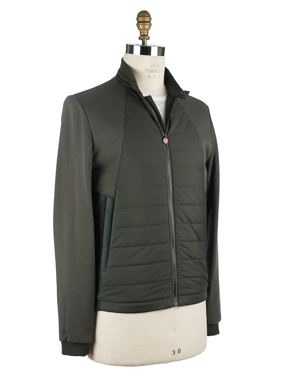 Kiton Green Cotton Pl Coat Green - view 2