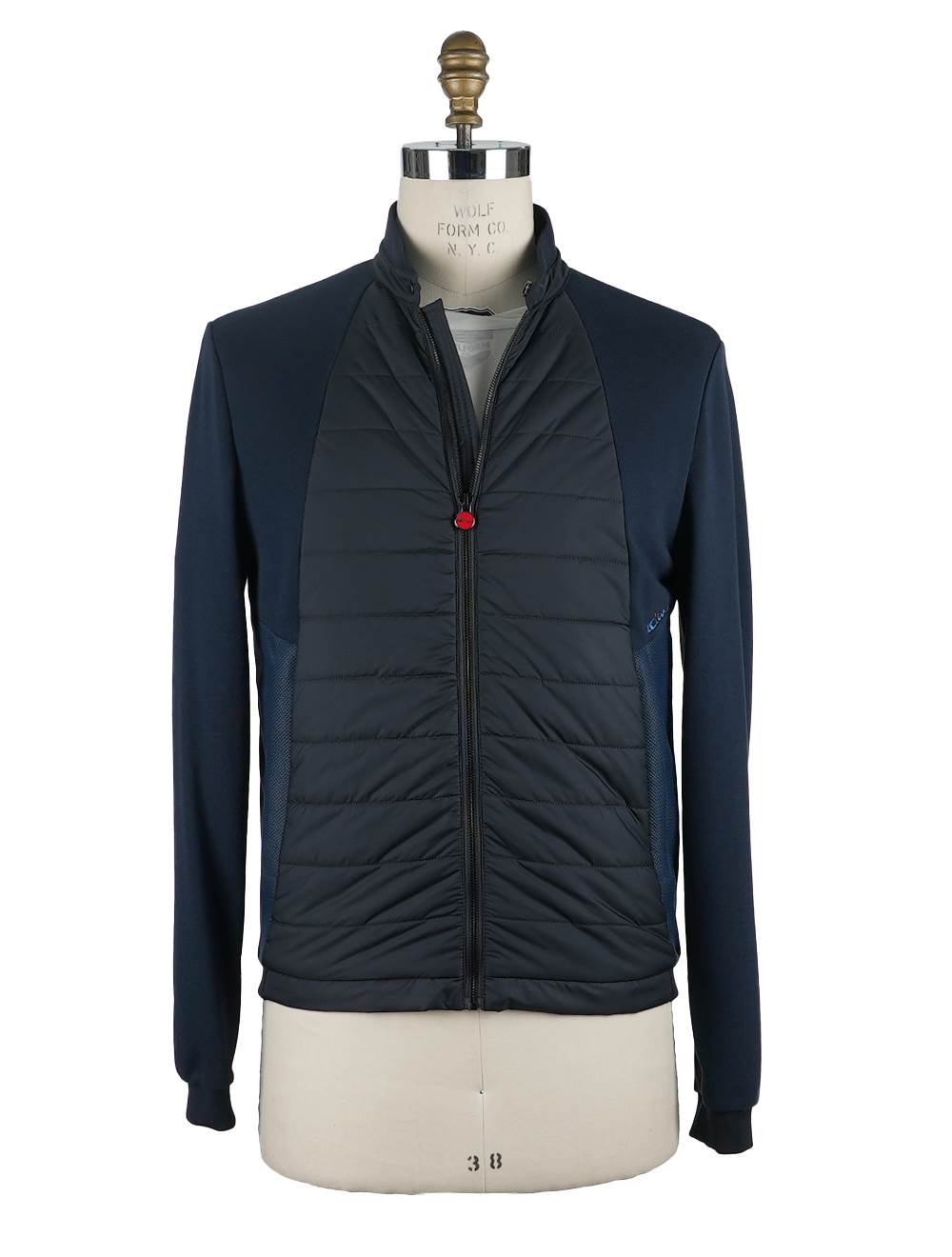 Kiton Blue Cotton Pl Coat