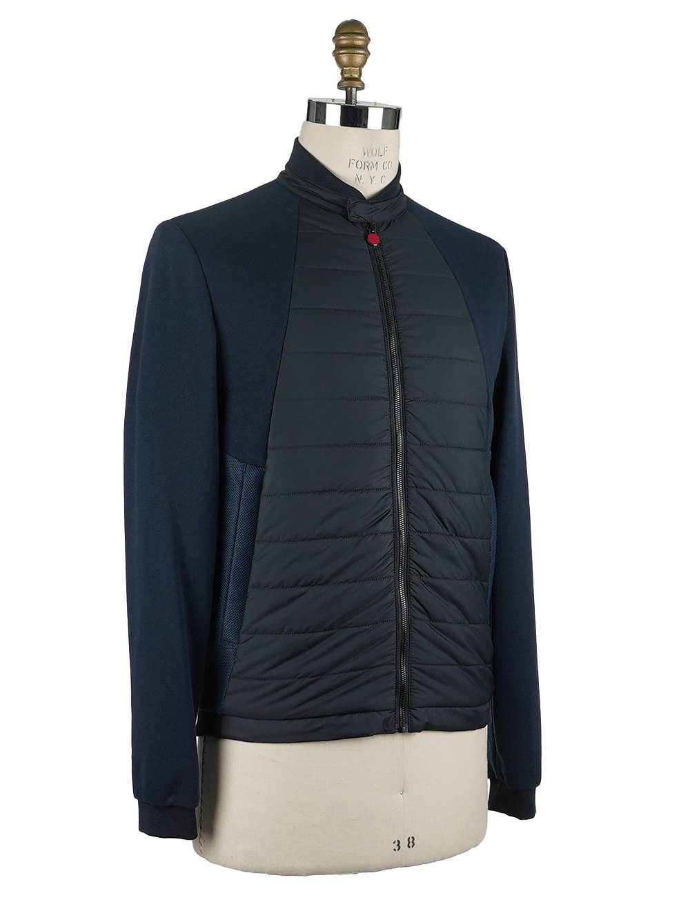 Kiton Blue Cotton Pl Coat - view 2
