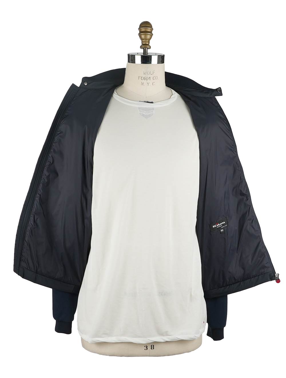 Kiton Blue Cotton Pl Coat - view 3