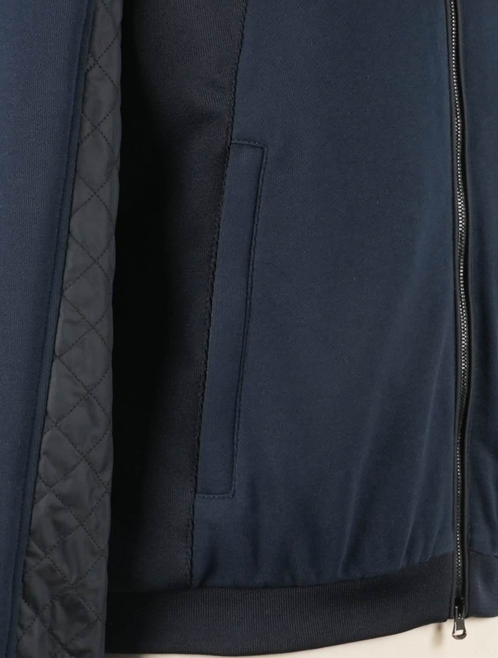 Kiton Blue Black Cotton Pl Coat - view 5