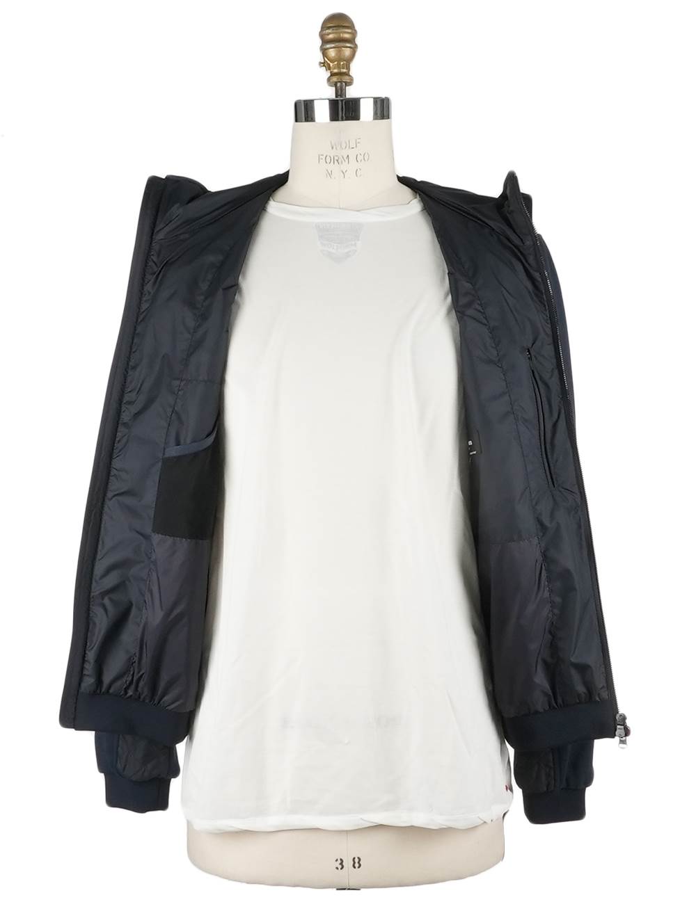 Kiton Blue Black Cotton Pl Coat - view 4