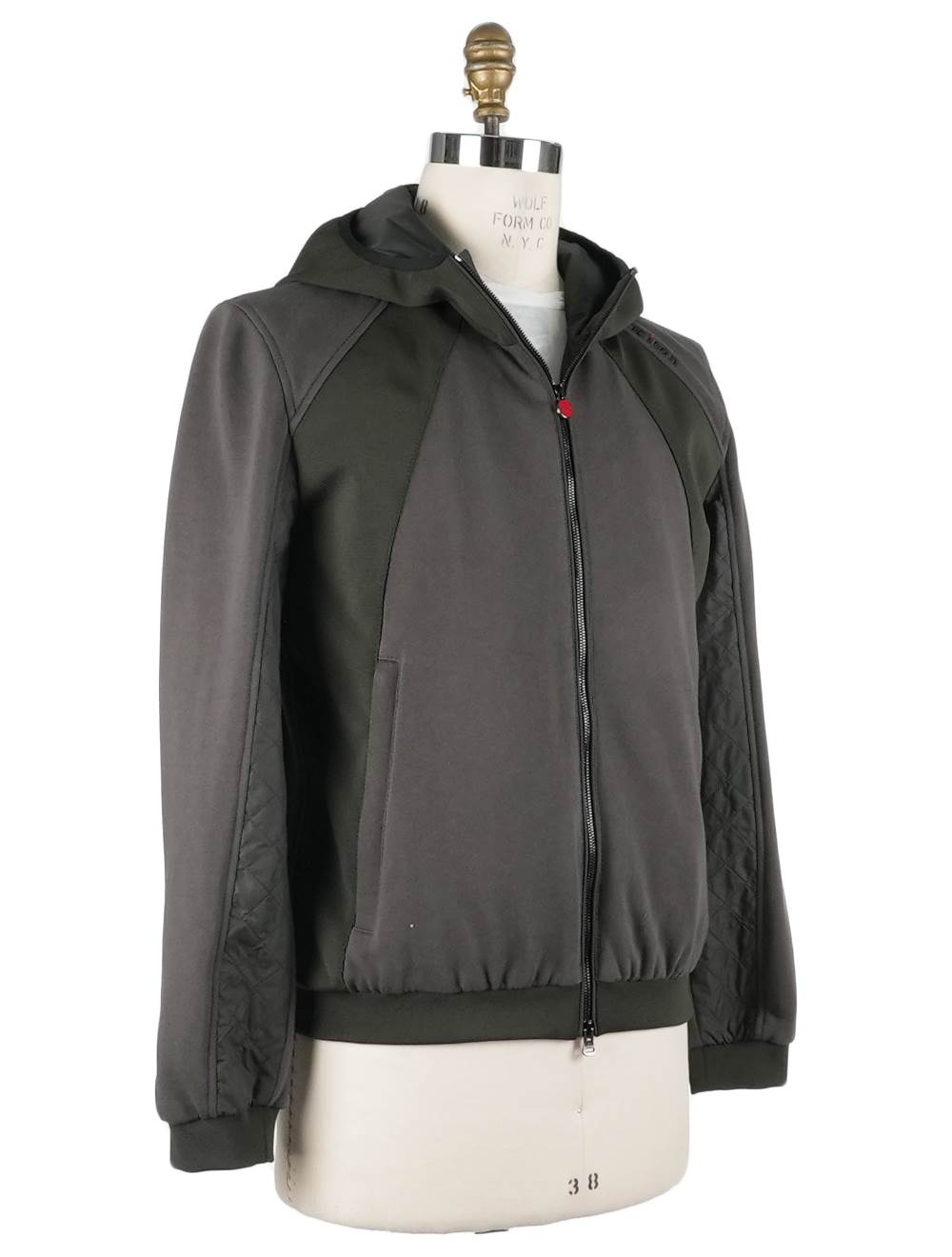 Kiton Green Cotton Pl Coat Green - view 2