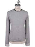 Kiton Gray Cotton Pl Sweater Crewneck