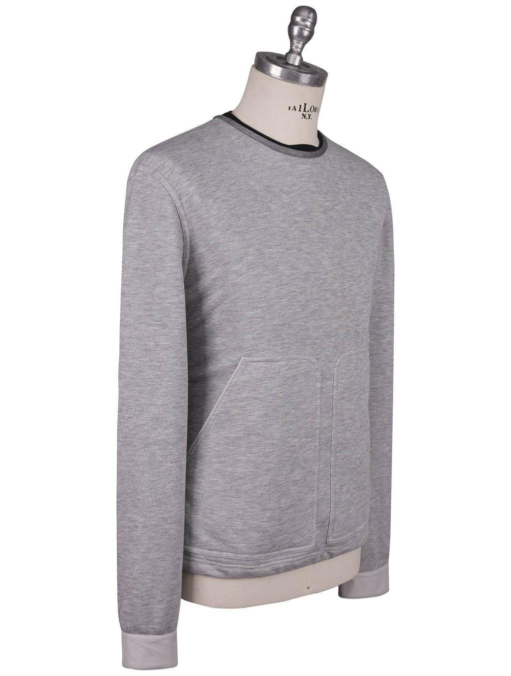 Kiton Gray Cotton Pl Sweater Crewneck - view 2