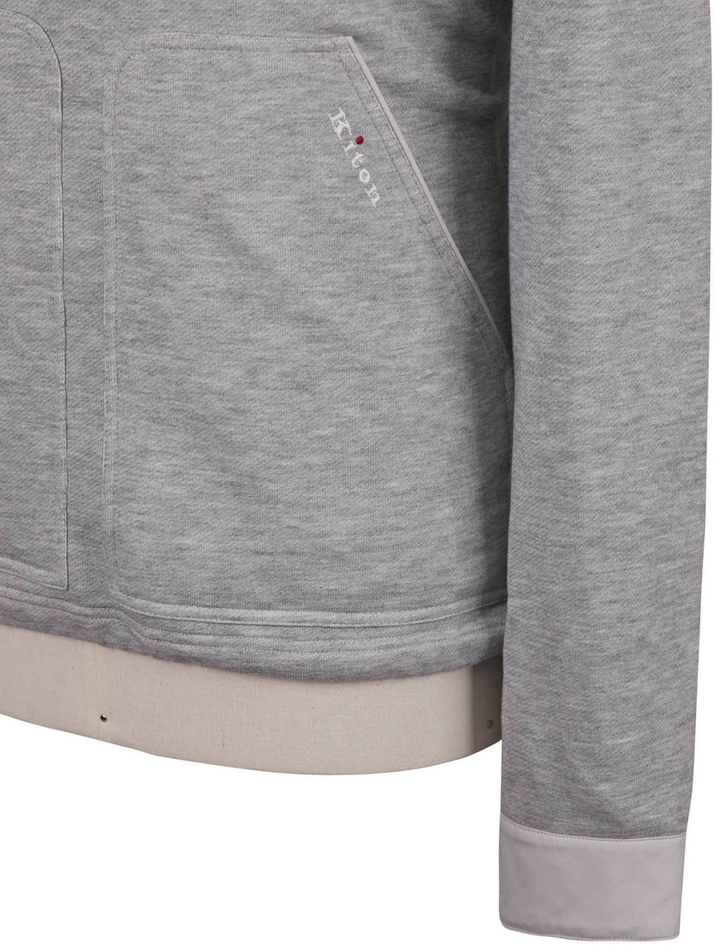 Kiton Gray Cotton Pl Sweater Crewneck - view 4