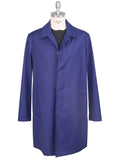 Kiton Blue Virgin Wool Pl Overcoat
