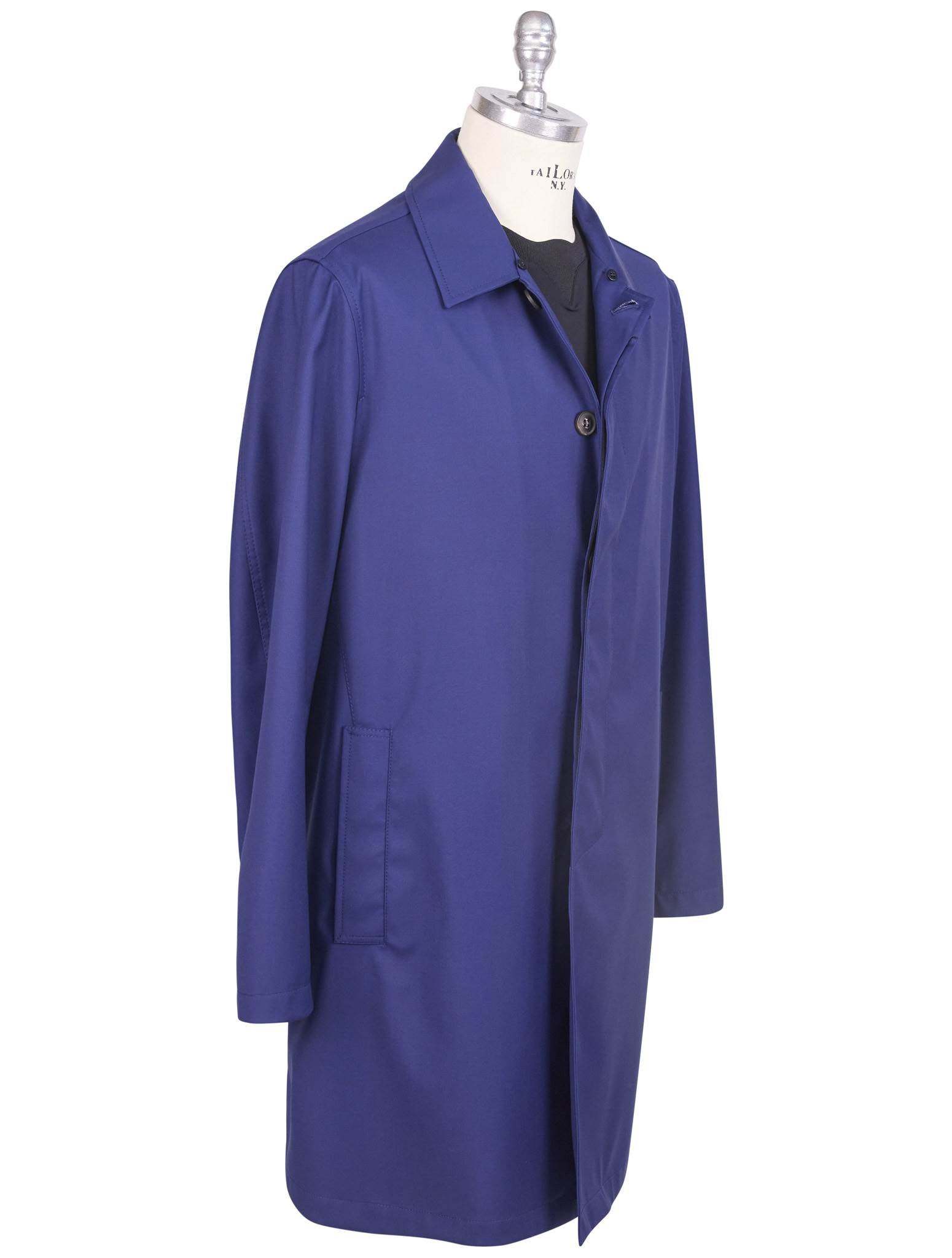 Kiton Blue Virgin Wool Pl Overcoat - view 2