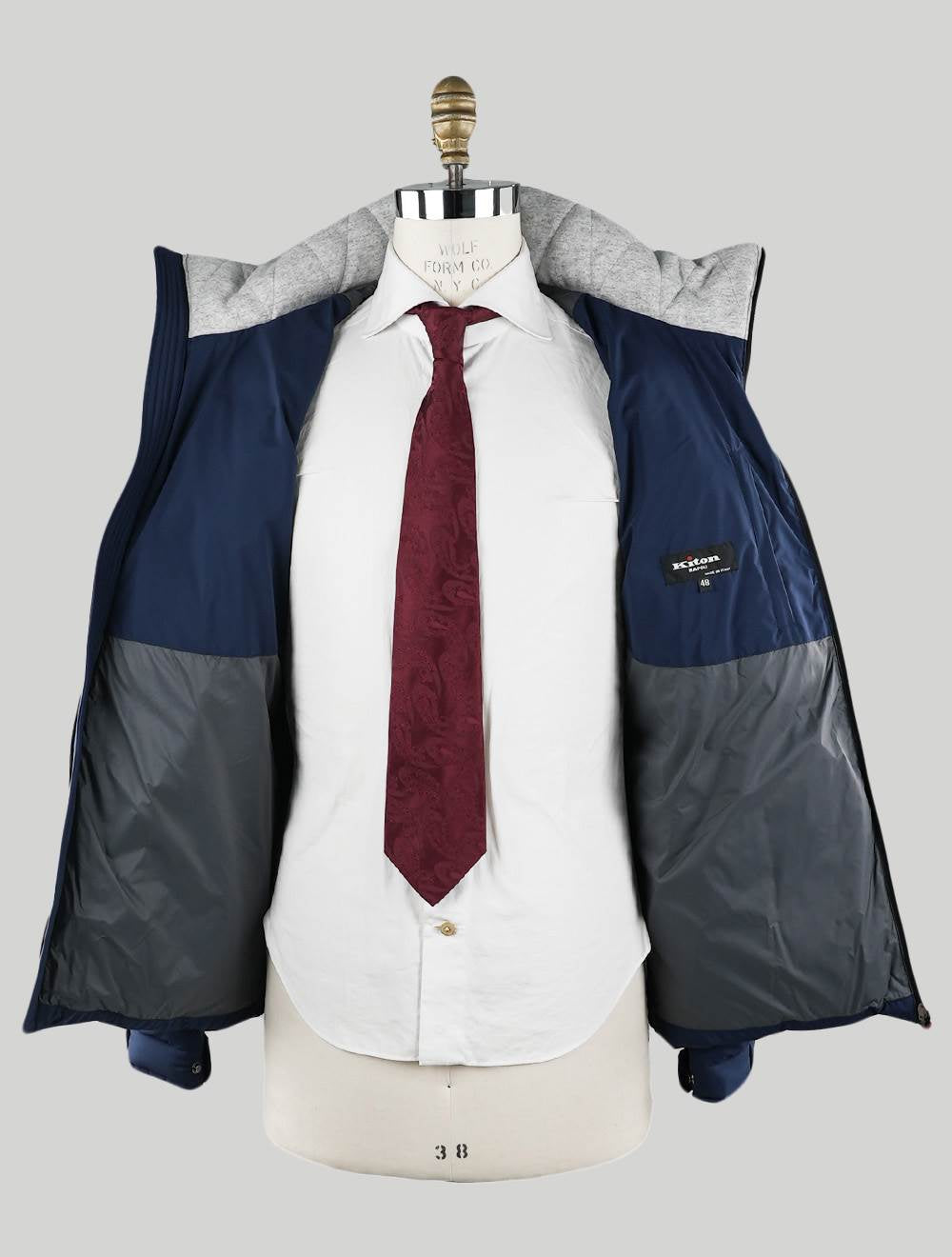 Kiton Blue Pl Coat Blue - view 3