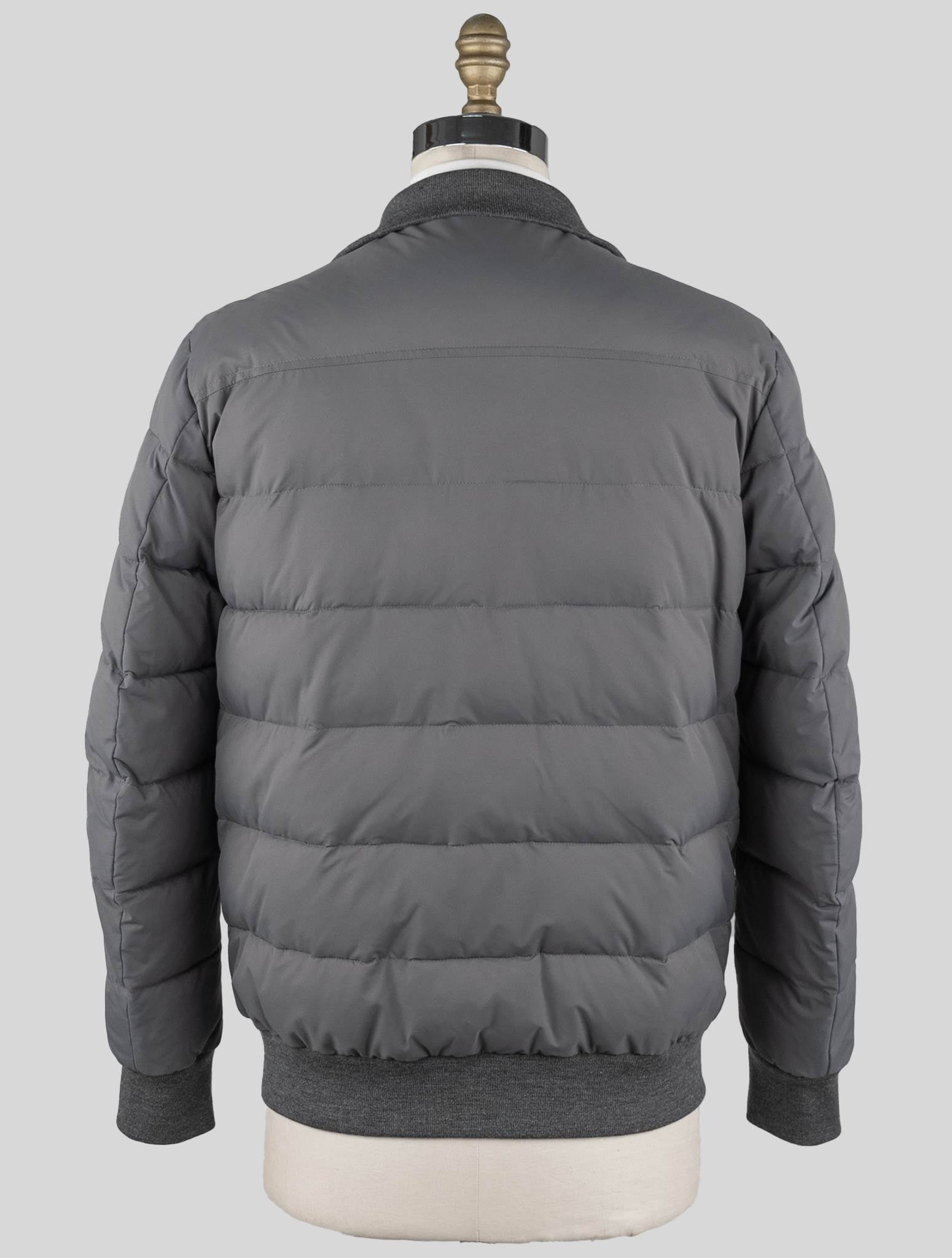 Kiton Taupe Brown Leather Pl Coat - view 3