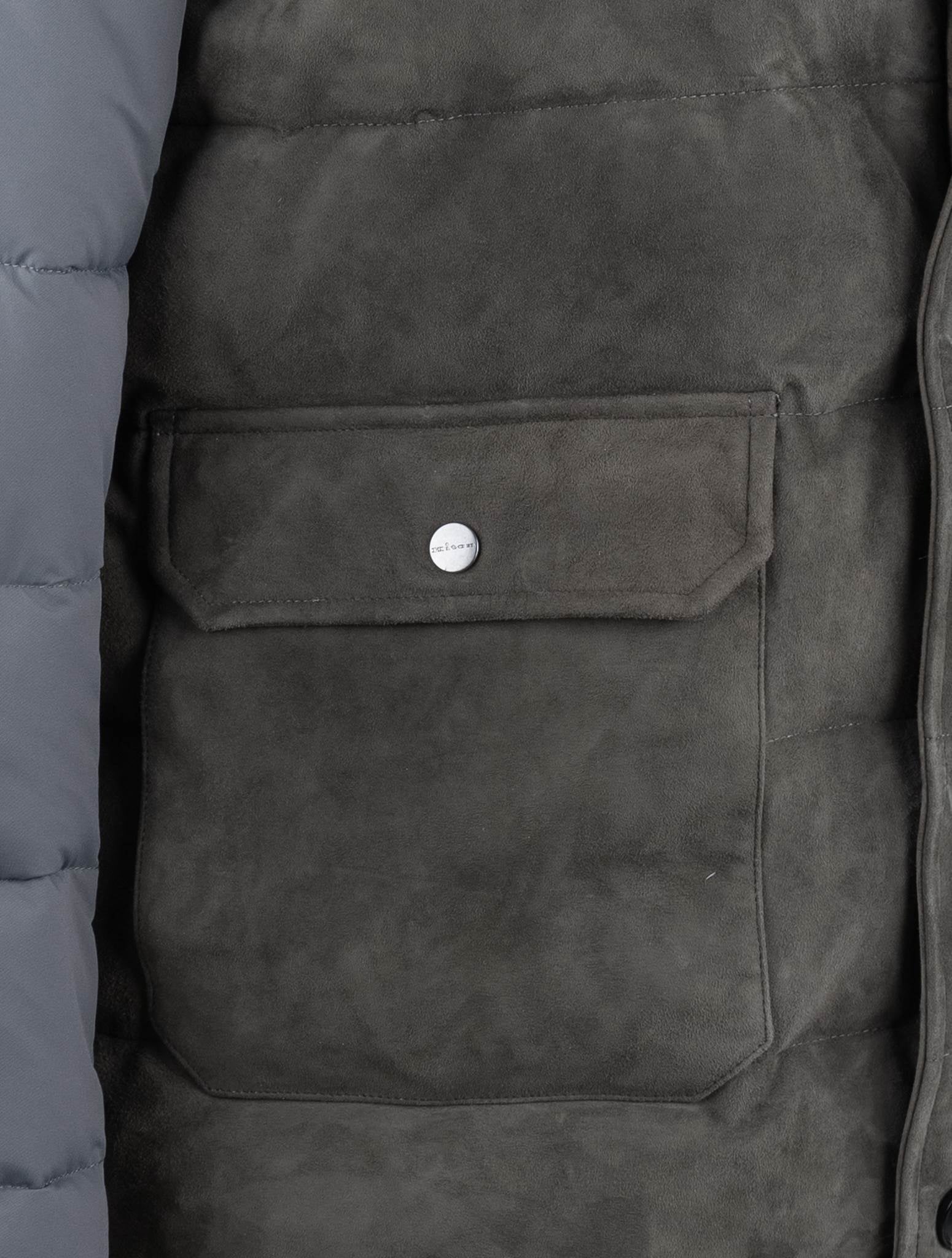 Kiton Taupe Brown Leather Pl Coat - view 7