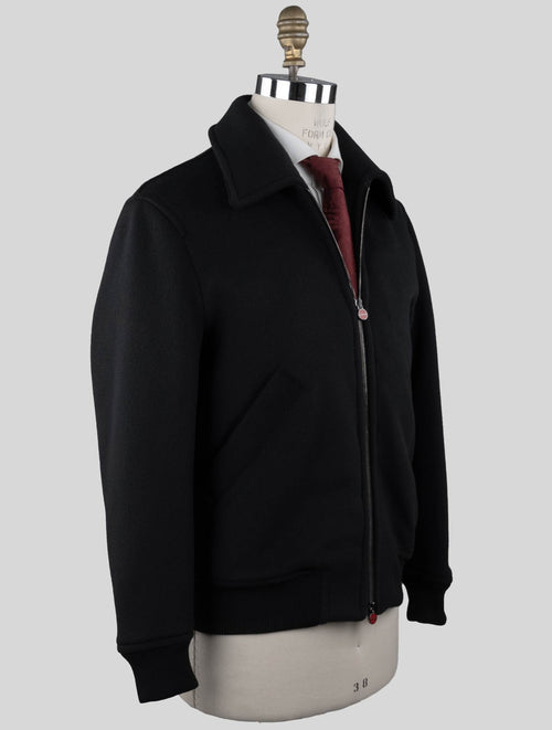 Kiton Black Virgin Wool Cashmere Coat - view 2