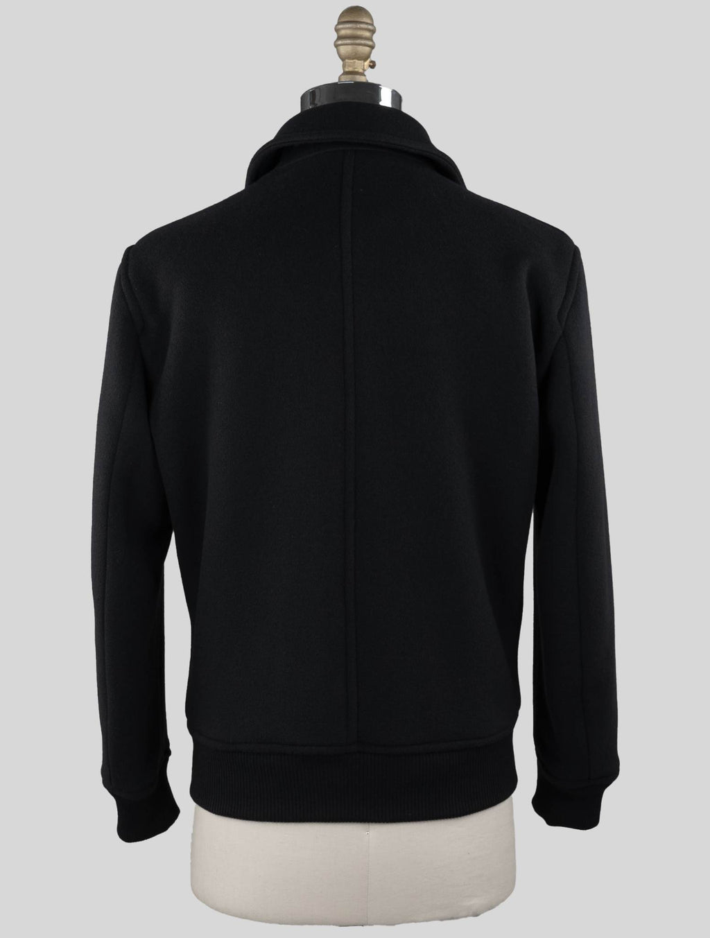 Kiton Black Virgin Wool Cashmere Coat - view 6