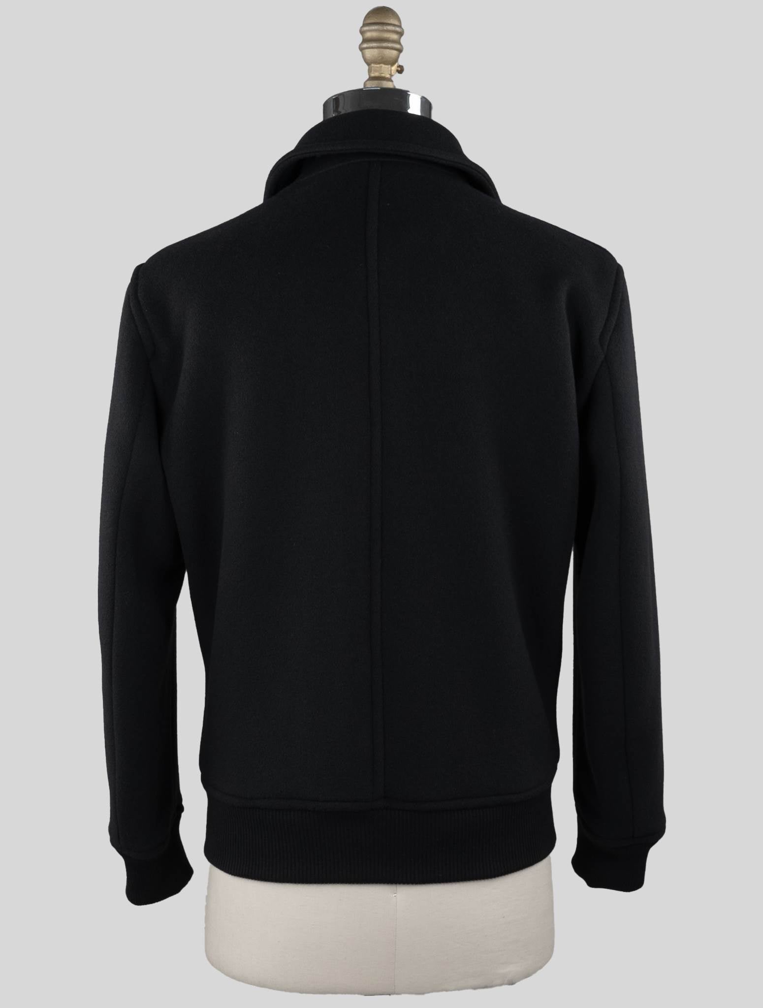 Kiton Black Virgin Wool Cashmere Coat - view 6