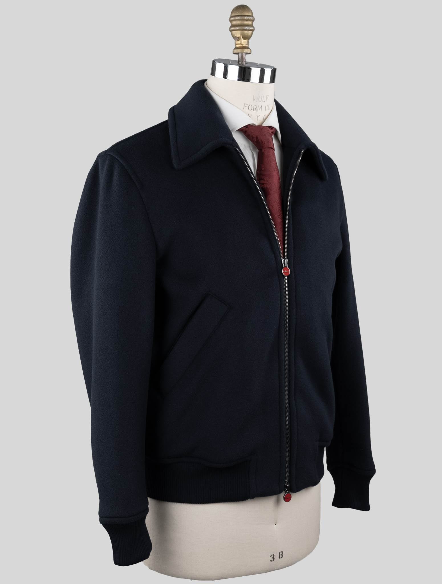 Kiton Blue Virgin Wool Cashmere Coat - view 2