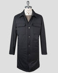 Kiton Black Pl Coat Black