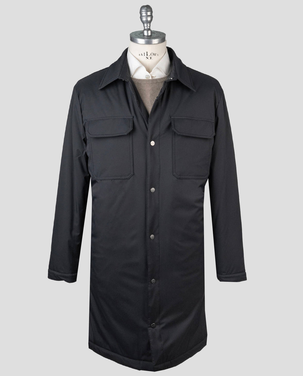 Kiton Black Pl Coat Black - view 8