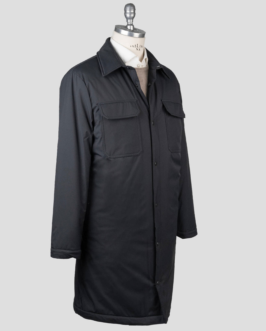 Kiton Black Pl Coat Black - view 2