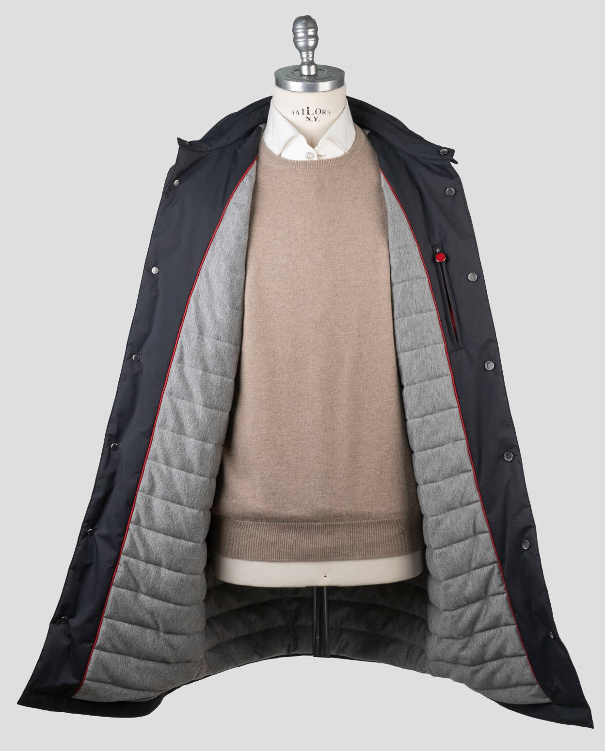 Kiton Black Pl Coat Black - view 4