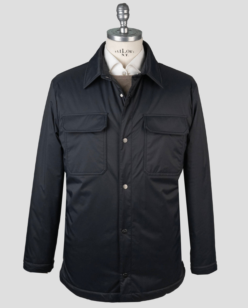 Kiton Black Pl Coat Black