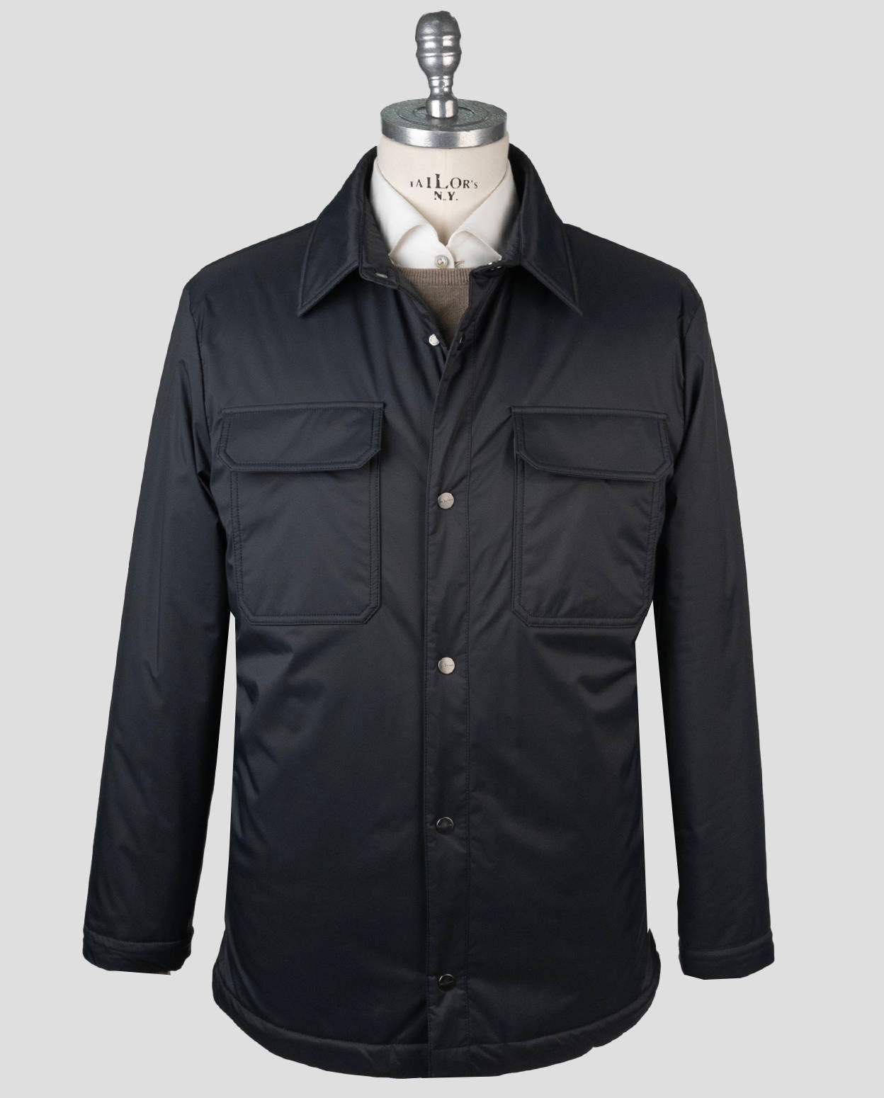 Kiton Black Pl Coat Black