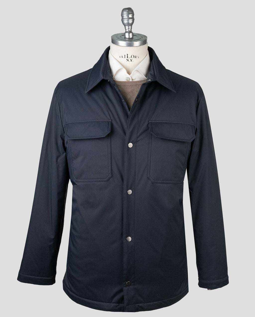 Kiton Blue Pl Coat Blue